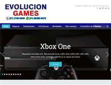 Tablet Screenshot of evoluciongames.com